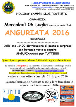 anguriata 2016 - Holiday Club Rovereto