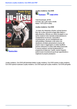 Scaricare Ju-jitsu moderno. Con DVD Libri PDF