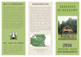 ABK Folder 2016 - Ardennen Bijbelkamp
