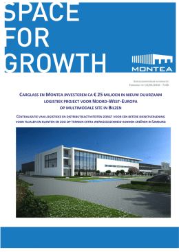 Carglass en Montea investeren ca € 25 miljoen in nieuw