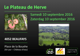 Le Plateau de Herve - Cyclo Club Beaufays