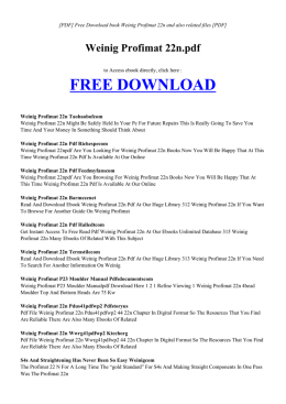 free ebooks WEINIG PROFIMAT 22N