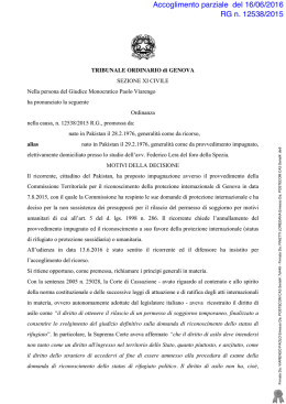 Ordinanza Tribunale di Genova del 16 Giugno 2016