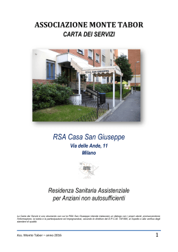 Carta dei servizi - RSA San Giuseppe