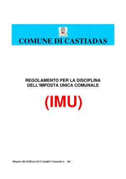 imu - Comune di Castiadas