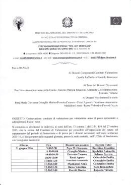 Convocazione comitato  - "Rita Levi Montalcini" San Giorgio del