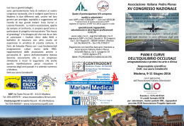 Programma dell`evento - Associazione Italiana Pedro Planas.
