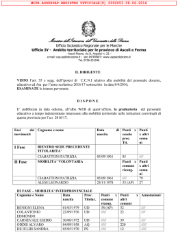 Graduatoria - Ufficio Scolastico Provinciale di Ascoli Piceno