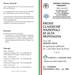 programma classiche 2016 - Gruppo Cinofilo Perugino