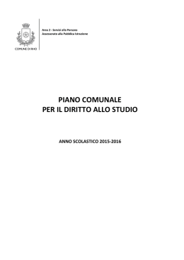Piano Diritto allo Studio 2015-16