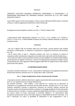 contratto collettivo nazionale integrativo concernente le