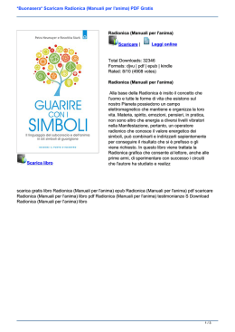 *Buonasera* Scaricare Radionica (Manuali per l`anima) PDF Gratis