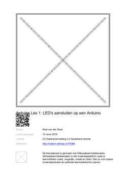 Arduino Les 1: LED`s aansluiten op een Arduino | PDF