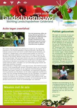 Landschapsnieuws zomer - Stichting Landschapsbeheer Gelderland