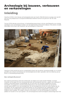 Archeologie bij bouwen, verbouwen en verkavelingen