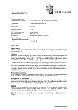 16.24 raadsvoorstel 1e bestuursrapportage 2016