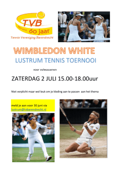 Wimbledon White Lustrum Tennis Toernooi