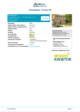 Woningdetails - De Vang 138