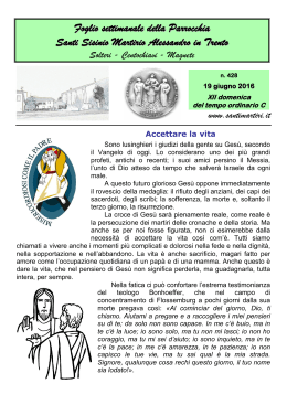 19-26 giugno 2016 - Parrocchia Santi Martiri Anauniesi in Trento