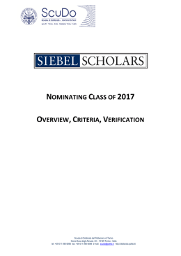 Siebel Scholars - Politecnico di Torino