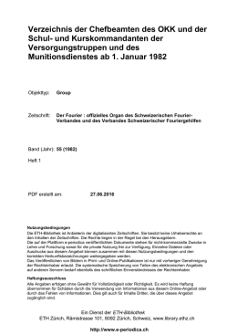 Verzeichnis der Chefbeamten des OKK und der Schul - E
