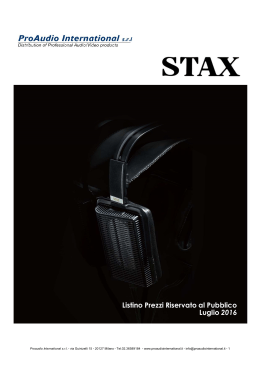STAX Luglio 2016.xlsx - Pro Audio International