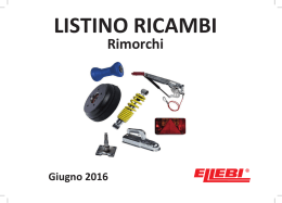 Listino Ricambi Rimorchi 2016