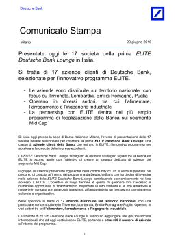 Comunicato Stampa