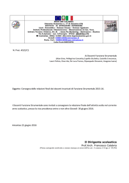 Circ. Consegna relazioni finali F.S. 2015-16