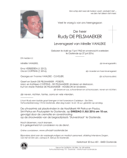 Rudy DE PELSMAEKER - uitvaart