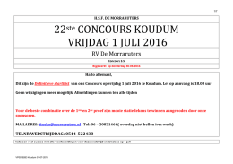 Voorlopige startlijst Concours Koudum L