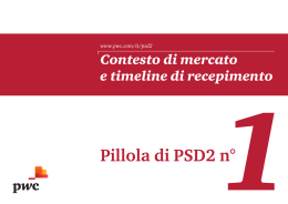 Pillola di PSD2 n. 1 - Contesto di mercato e timeline di