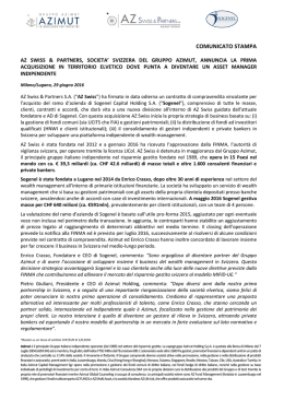 comunicato stampa