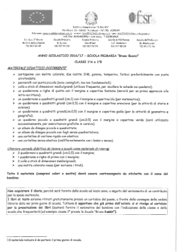 MATERIALE CLASSI PRIME Bruno BUOZZI A. S. 2016 2017