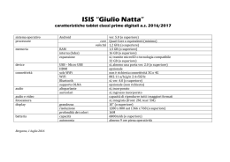 ISIS “Giulio Natta” caratteristiche tablet classi prime digitali as 2016