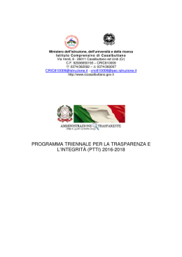 Piano trasparenza - Istituto Comprensivo Casalbuttano