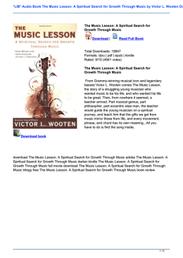 A Spiritual Search for Growth Through Music by Victor L. Wooten