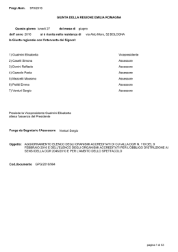 1) Gualmini Elisabetta Vicepresidente 2) Caselli Simona Assessore