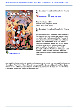 *Audio* The Overstreet Comic Book Price Guide Volume