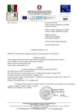 24 e 31 dicembre, - Istituto Comprensivo "Papa Giovanni I"