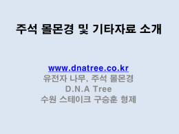 DNATree.co.kr의 전체 구조와 주요 내용에 대한 소개