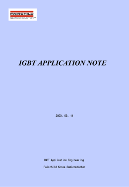 IGBT APPLICATION NOTE