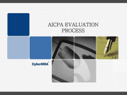 Evaluation - 아주대학교 경영대학원 AICPA 연구과정