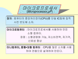 마이크로프로세서(Microprocessor)