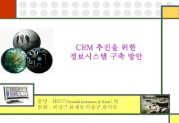 CRM 추진을 위한 정보시스템 구축 방안
