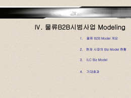 Ⅳ. 물류 B2B 시범사업 Modeling