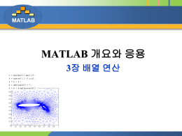 MATLAB을 이용한 프로그래밍