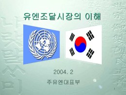 1. 유엔조달시장 개관