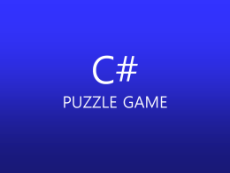 C# PUZZLE GAME