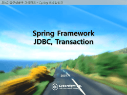 IV. Spring Transaction 개념 2. Spring Transaction 핵심 인터페이스